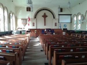 A view of the sanctuary