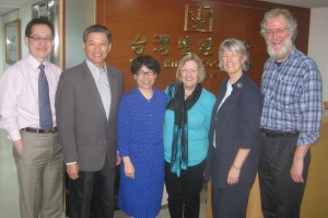 Dr Peng Kuo-wei, Rev Daniel Cheng, Jessie Hsu, Rev Dr Glynis Williams, Mary Beth and Paul visit the BST