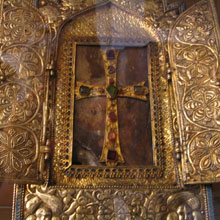 Icon on display at Etchmiadzin cathedral.