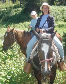 Janette McIntosh and daughter Keilen during their 70-day cross-Canada camping adventure.