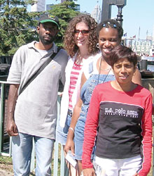 The team: Dwight McFarlane (Jamaica), Chelsea Masterman, LaToya Bonner (Jamaica) and Jenifa Sinanan (Trinidad).