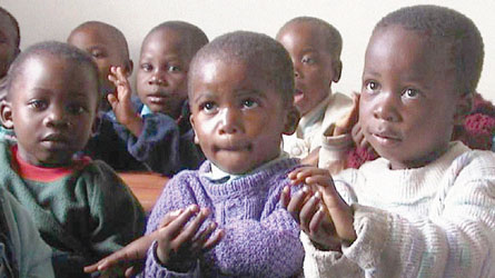There are increasing numbers of orphans in Malawi, largely due to the AIDS pandemic sweeping sub-Saharan Africa. These are children from an orphan care program in Blantyre Synod.