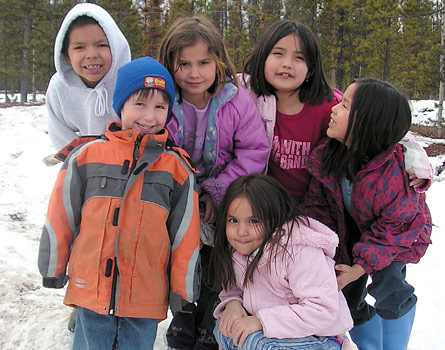 Children play together on the Nazko Reserve in British Columbia - one of the sites of the Cariboo House Church Ministry. Photo - courtesy of Cariboo House Church Mission