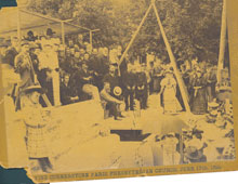 The laying of the cornerstone at Paris Presbyterian Church, 1893. Photo - PCC Archives