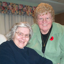 Wilma Welsh with Ivy Howard last November in Vancouver