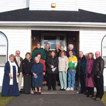 Welsh relished visiting local congregations this past year - here she's at Victoria West, PEI.