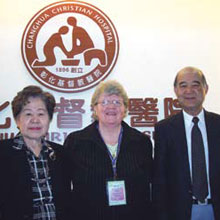 The moderator with Dr. and Mrs. Kao, in Taiwan.