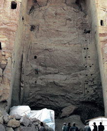 The largest of the destroyed Buddhas was a feat of engineering and craftsmanship. Those holes open to various temples around, above and behind where the statue once stood.