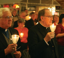 Manitoba Archbishops Reynald Rouleau and Emilius Goulet; photo - David Wityk