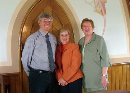 It was an historic day for the Presbytery of Kingston as Rev. Kate Jordan, centre, was installed as the first female moderator of the presbytery at their September meeting held in St. Andrew's, West Huntington by outgoing moderator, Mr. Mike Mundell and interim moderator, Rev. Wendy Lampman.