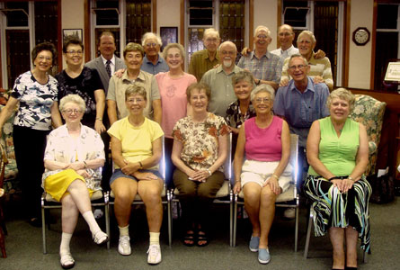 Jackie Robinson, front and centre, is seen with the Knox, Burlington, Ont., choir, of which she has been a member for 50 years. She is the current choir president but her service to the church extends well beyond the choir to many other areas. She also recently received a medal of distinction from the Royal School of Church Music in the UK. Gathered with her for this photograph are the choir, along with Dr. Peter Hanson, organist and choir director, in the back row, and Carolyn McNiven, clerk of session, on the far right, front row.