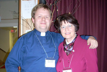 Revs. Sandy Sutherland and Mary Anne Grant at the 135th Synod of the Atlantic Provinces, First, New Glasgow, N.S. in October.