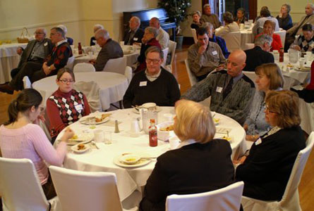 The Scottish Rite in Hamilton was the setting for the second annual breakfast gala sponsored by Central Presbyterian Men's Breakfast Club, for a meal, camaraderie, and devotion.