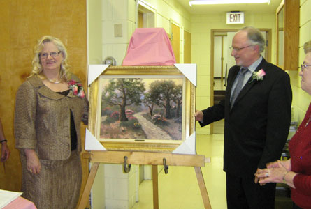 The congregation at Graceview, Etobicoke held a party in January to celebrate Rev. Jan and Lynne Hieminga's 40th wedding anniversary and presented them a limited edition of the painting of the Garden of Gethsemane by Thomas Kinkade.