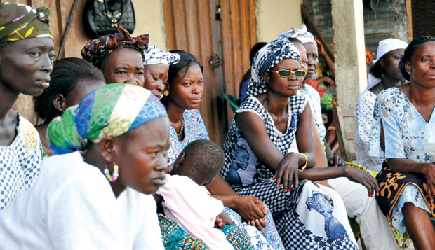 An HIV women's co-op in Navrongo, where women join together to create income-generating projects.