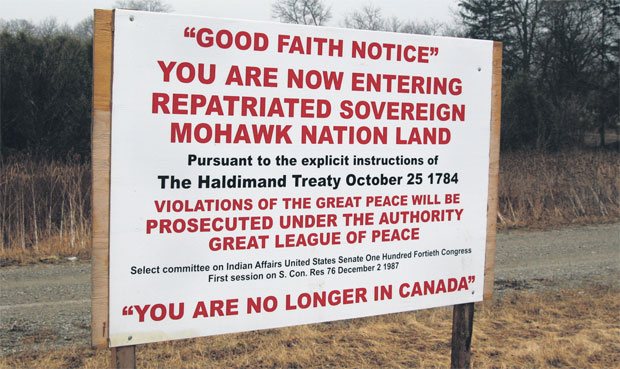The Haldimand Treaty granted Joseph Brant and his Mohawk Nation 10 kilometres of land on either side of the Grand River. Photo by Connie Purvis.