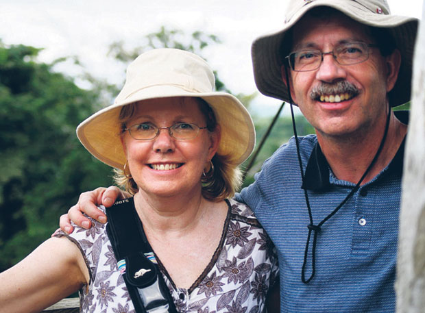 With his wife, Jayne in Ghana