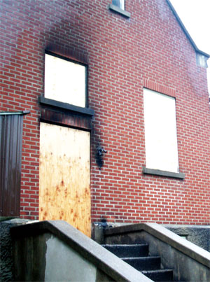 A fire at Ormstown Presbyterian Church in Quebec severely damaged the back of the church, while water and soot took their toll on other areas of the building. Photo courtesy of Ormstown Presbyterian Church.