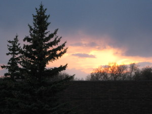 Sunset over Riverheights School
