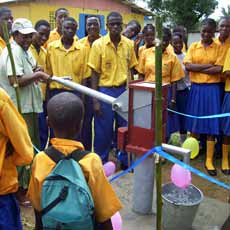 New well at Victory Chapel School in Liberia