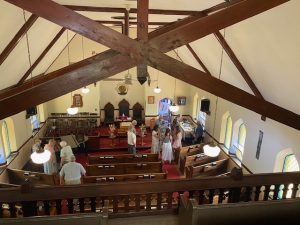 Sanctuary from balcony