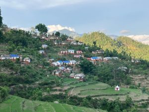 Village on slope