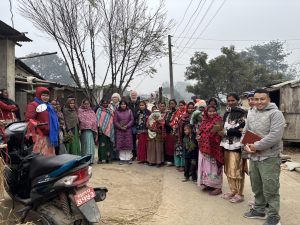 Lorna and Gerry Kent with Women’s Group in a Dalit Village