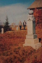 Donald Sanderson during graveyard cleaning