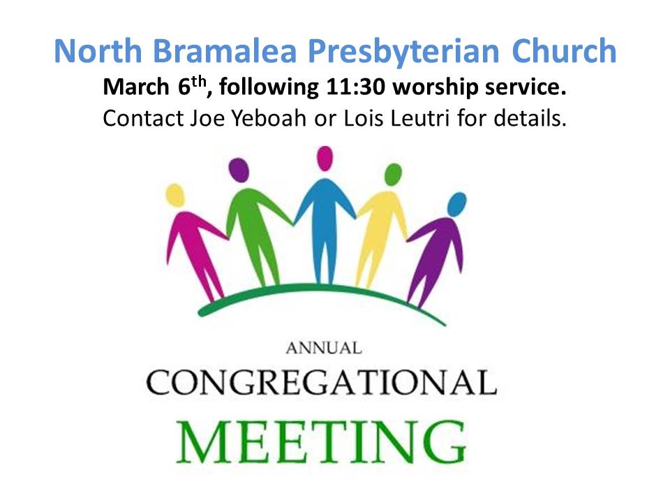 Annual Congregational Meeting – North Bramalea Presbyterian Church