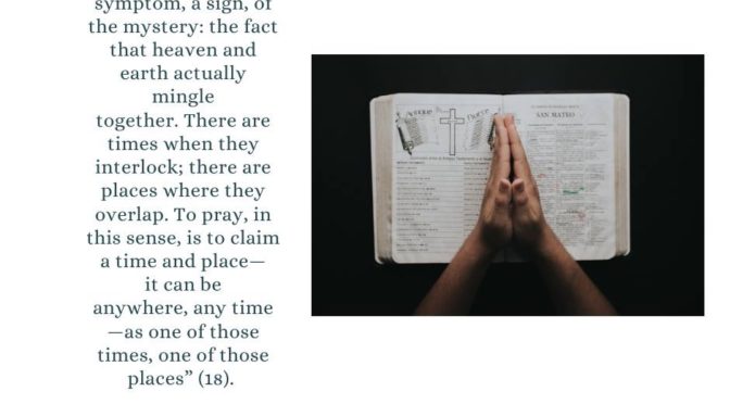 And don’t forget to PRAY…