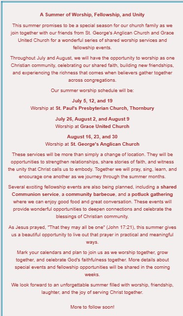 Summer Worship